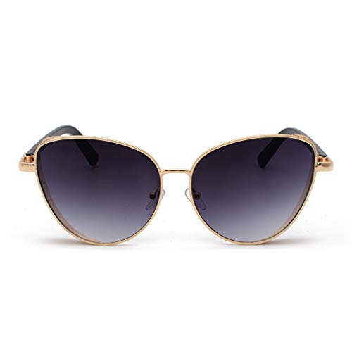 Retro Vintage Sun Glasses For Men, Cat Eye Sunglasses For Women Metal Frame Outdoor Eyewear Stylish Driving Eyeglasses(Black)