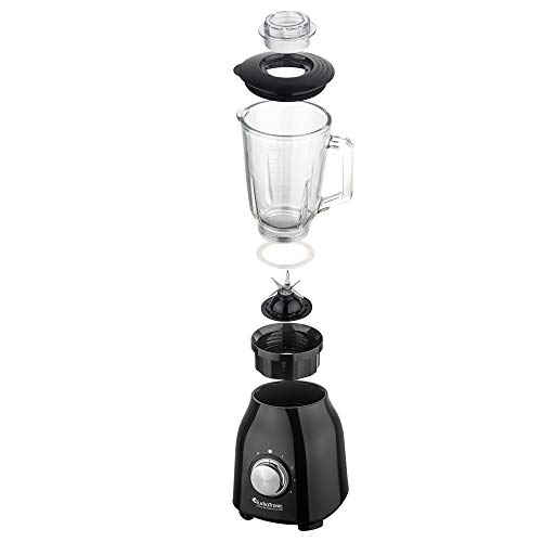 1400 Watt Standmixer mit Glasbehälter 1,5 Liter, BPA-frei, 6 Edelstahl-Klingen, Smoothie Maker, Blender, Ice-Crusher… – Bild 7