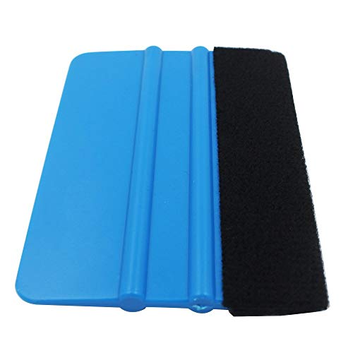Durable Black Felt Edge Vinyl Squeegee Tool 4-Inch, Car Vinyl Film Wrapping Decal Squeegee Window Tint Work, Professional Scratch Free Squeegee (Pack of 3)