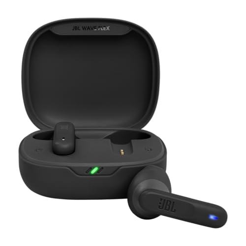 JBL Wave Flex – Kabellose In-Ear Ohrhörer mit IP54 - und IPX2-Wasserdichtigkeit – TalkThru - und AmbientAware-Technologie – 32 Stunden Akkulaufzeit –