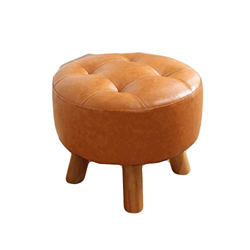 Change shoe bench JXLBB Stools, Sofa Benches, Bedroom Bedside Stools, Corners, Living Room Stools, Space Saving, PU,High 13 in (Color : Yellow)
