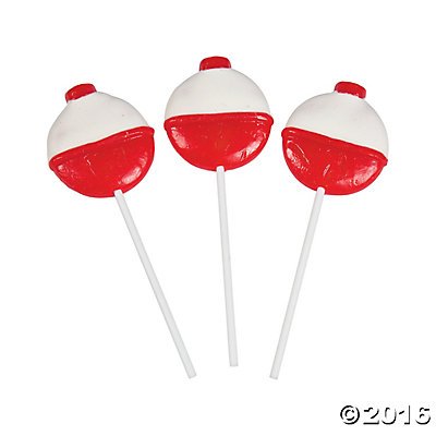 Fisherman Fishing Bobber Suckers - 12 ct