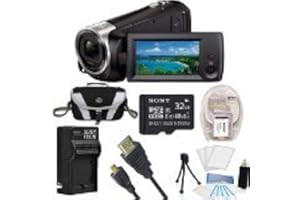 Sony Handycam CX405 Flash Memory Full HD Camcorder Bundle with 32GB Memory Card, Camera Bag, HDMI Cable, and Accessories (8 Items)