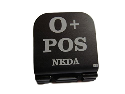 O+ Pos Blood Type NKDA Laser Etched Hat Clip Brim-it