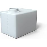 Norwesco 16 Gallon Flat Bottom Utility Tank, Freestanding Poly Container | White, Lightweight Water &amp; Liquid Storage Bin for Trucks, Trailers, Camping, Lawn Care, and Construction Use
