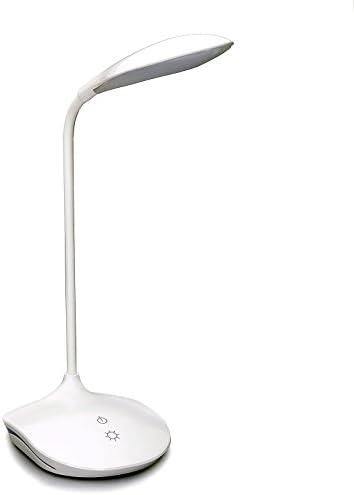 ZELDNER LED Stand Light Flexible Touch Panel Three Stage Dimmable Book Lamp USB Charging