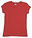 Soffe Big Girls' Cotton Tissue Short Sleeve T-Shirt, Red, Medium (8/10)