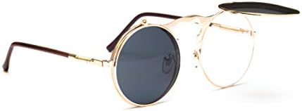 Vintage Steampunk Designer Metal Retro Sunglasses Round