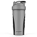 JOYSHAKER BPA Free water bottle 17oz/24oz/85oz shaker bottles,Gallon Water Bottle With time Marker,Kis Big Bottle Jug (Black, 24oz) (GRAY, 24oz)