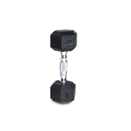 UPC 702556170304, Cap Barbell Rubber Coated Hex Dumbbell with Contoured Chrome Handle (30-Pound)