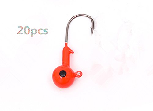 Toasis Fishing Round Jig Heads Ice Fishing Lure Bait Hooks Assorted Sizes and Colors