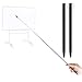 Telescopic Teachers Pointer,Teaching Pointer Stick for Classroom,Metal Hand Retractable Pointer Extended Length 25Inch, Handheld Presenter Whiteboard Pointer (Black)