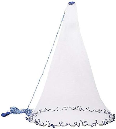 thumbnail image 2 of 8FT Fishing Cast Net – Hand Throw Nylon Mesh – Steel Sinkers – Saltwater Ready – Unbranded 2 of 6