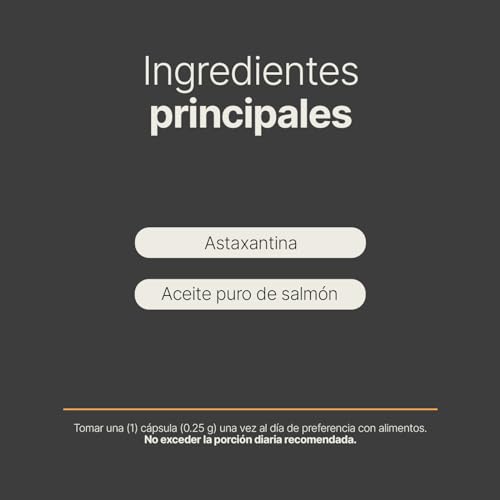 B Life Astaxantina | 180 Cápsulas | 250 mg por porción | Adicionado con Aceite Puro de Salmón Omega 3 | Ingredientes naturales | Astaxanthin Blend.