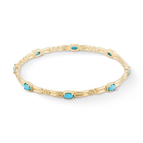 American West Genuine Brass Turquoise Bangle Bracelet