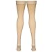 NuVein Medical Compression Stockings, 20-30 mmHg Support, Women & Men Thigh Length Hose, Open Toe, Beige, X-Large