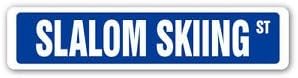 SLALOM SKIING Street Sign race racer competition gates poles supplies gift