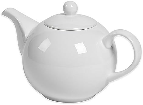 Teapot Made Of Kiln-fired Durable Bone China 39 oz in White