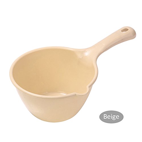 Per Large Water Scoop Baby Shampoo Rinse Cup Hair Washing Dabble For Bathing Watering Wash Fruits & Vegetables-Beige - Thumbnail 2