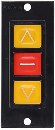 Autumn Water Up Down Stop 3 Buttons Switch Black Plastic Housing Push Button Switches for Electric Roller Shutter Garage Safety Door