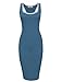 Tom's Ware Women Casual Racerback Bodycon Tank Midi Dress