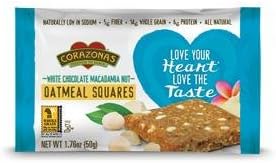 Corazonas Oatmeal Squares - White Chocolate - Case of 12 - 1.76 oz