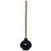 Heavy Duty Black Toilet Plunger with Double Thrust Force Suction Cup, Long Wooden Handle & Large Suction Cup, Clogged Toilet Solution for Bathroom - Set of 4