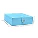 SMONET Huge Jewelry Box Organizer 28 Section Classic Holder 2 Layers - Women Girls Teens Storage Case for Earring Ring Necklace Bracelet Watch PU Leather with Lock Large Mirror Blue