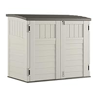 Suncast BMS2500 EMW7321904 Horizontal Outdoor Storage Shed for Backyards a, Vanilla