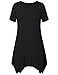 Jazzco Womens Short Sleeve Comfy A Line Handkerchief Hem Tunic Top