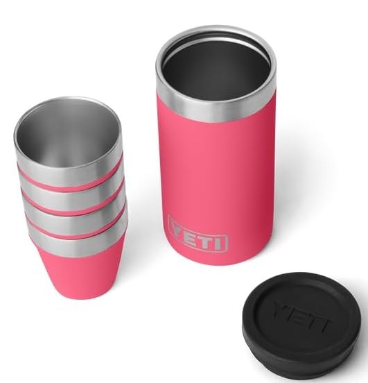 YETI Rambler Shot Glasses with Carrying Case, Tropical Pink