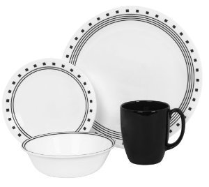 Premium High Quality Corelle Livingware 16 piece Dinnerware Set Service
for 4 City Block