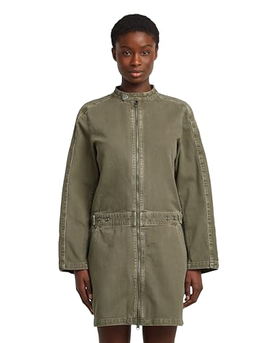 G-STAR 8721136008785 Vestido para Mujer Moto Mini LS Wmn, MarrĂłn Turf GD D27009-e078-c982, XS
