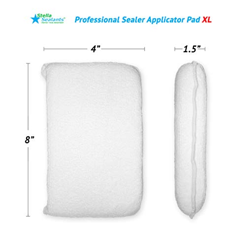 Stella Sealants Professional Sealer Applicator Pad XL - Set of 2 - for Marble Granite Stone Travertine Limestone Countertop Tile and Grout