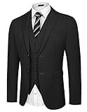 COOFANDY Men's Slim Fit 2 Piece Suit Two Button