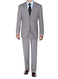 Bianco B Men's Suit Two Button Side Vent Jacket Flat Front Pants Modern Fit Suit
