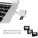 Cablecc Micro SD TF to SD Card Kit Mini Adaptor for Extra Storage Macbook Air/Pro / Retina White
