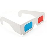 Generic 24 Pairs of Red/Cyan Cardboard 3D Glasses - White Frame