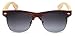 Bamboo Wood Polarized Sunglasses Retro Fashion Semi Rimless Style Frame