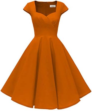 Hanpceirs Women's Cap Sleeve 1950s Retro Vintage Cocktail Swing Dresses with Pocket 1 Hanpceirs Women's Cap Sleeve 1950s Retro Vintage Cocktail Swing Dresses with Pocket