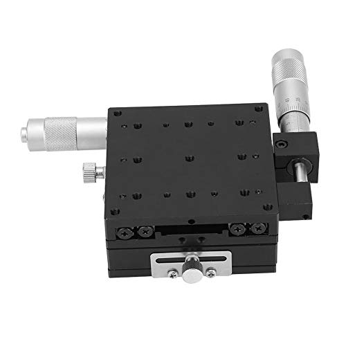 XY Linear Stages,808040mm XY Micrometer Manual Fine-Tuning Cross Roller Precision Linear Stages for Laboratory Precision Inspection, Mechanical Equipment Positioning and Movement