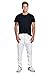 PROGO USA Men's Joggers Sweatpants Basic Fleece Marled Jogger Pant Elastic Waist (XX-Large, White)