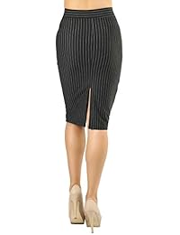ToBeInStyle Techno Scuba falda de moda para dama con ranura trasera