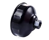 Ibetter 86.4mm 16 Flutes Oil Filter Wrench for BMW with 86mm Cartridge Style Filter Housing Caps, Oil Filter Housing Cap Removal Tool to Change Oil, Oil Filter Socket Wrench Kit for BMW (Black)