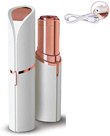 Women's Facial Hair Removal Painless Hair Remover with Rechargeable Battery Electric Epilator Perfect for Face(White)