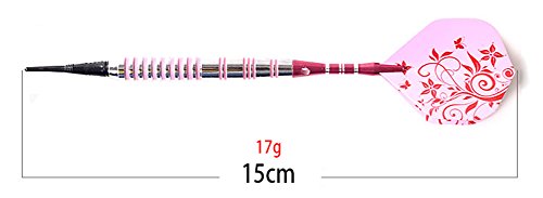 Taloyer 1 Set Lady Darts Soft Tips Conversion Dart Tip Points Flights with Shaft Brass Barrel - Thumbnail 5