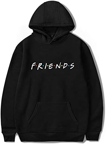 ZAWARA Unisex Friends Print Hoodies Casual Friends Hooded Sweater Long Sleeve Pullover Sweatshirt