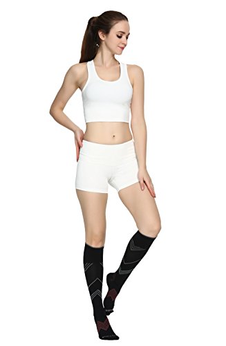Buttons & Pleats Womens & Mens Medical Grade 20-30 mmHg Compression Socks Chevron ML