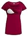 Milk Nursingwear Women's Empire Scoop Neck Nursing Top-L-Berry