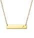 LOYALLOOK Stainless Steel Gold Tone Initial Bar Necklace Alphabet Pendant Necklace 16